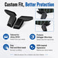 Two-piece black defogger wire cover set with custom molded fit