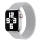 Light gray woven silicone watch band with smartwatch attached