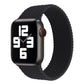 Woven silicone watch band for Apple Watch, black, single-turn chevron weave