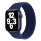 Woven silicone watch band for Apple Watch, navy blue, single-turn chevron weave