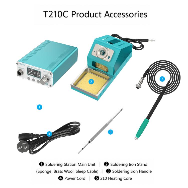 UYUE T210C Adjustable Constant Temperature Digital Display Soldering Station, EU Plug, US Plug