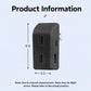 Black compact docking station for glove box, front view with port openings