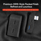 Two black flocked glove box expansion hubs with USB ports, side-by-side