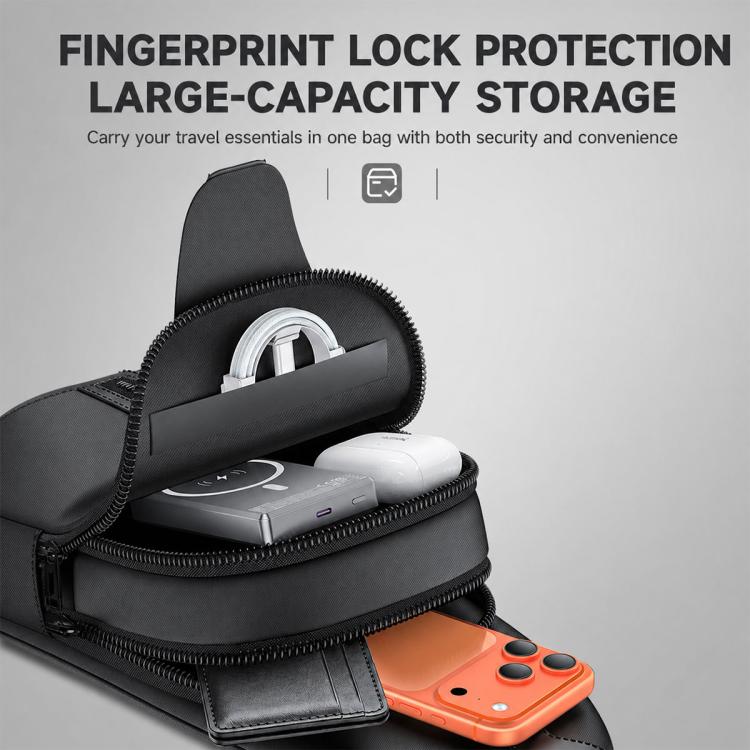 Yesido WB64 Fingerprint Lock Crossbody Bag, WB64
