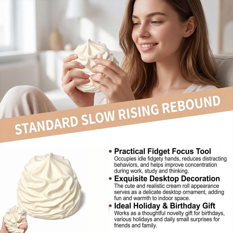 DOWMOO White Creamy Silicone Stress Relief Squeezable Toy