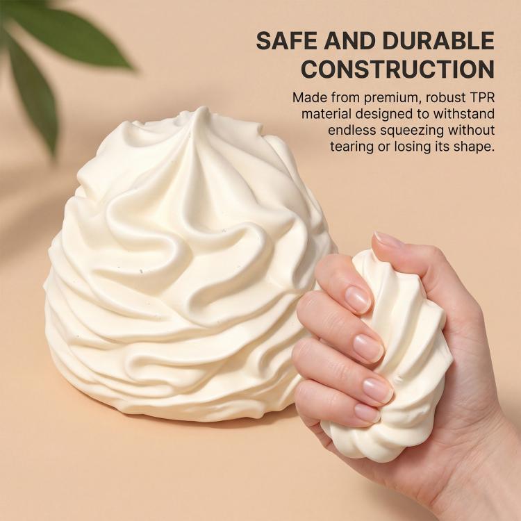 DOWMOO White Creamy Silicone Stress Relief Squeezable Toy