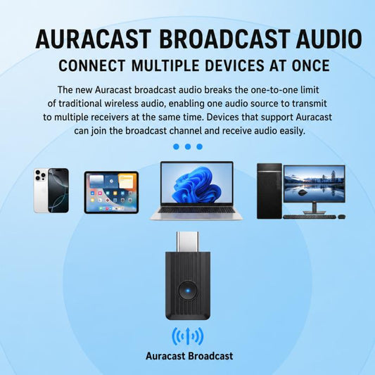 Type-C Audio Receiver Transmitter Wireless Bluetooth Receiver