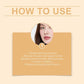 Acne patch how-to use instructions card with numbered steps