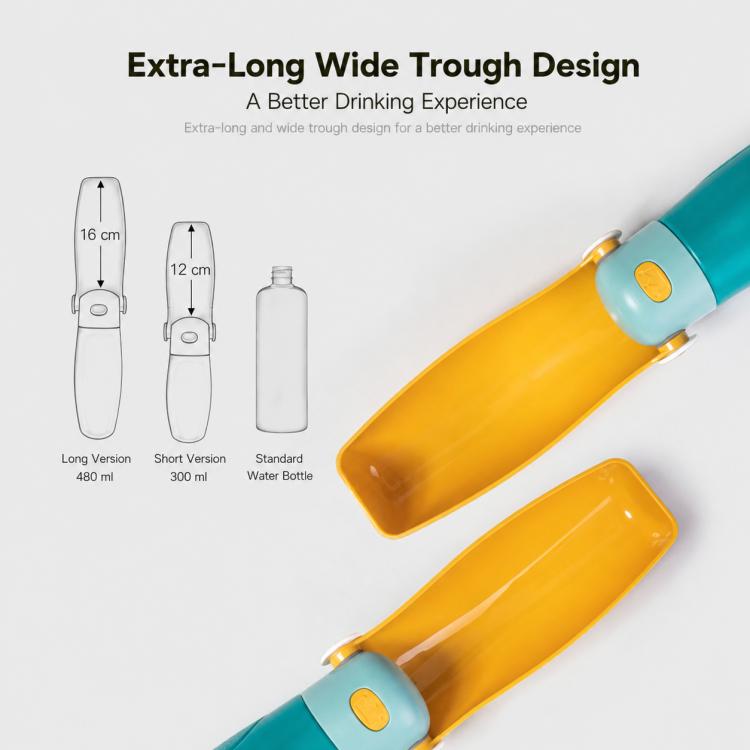 Portable Foldable Leakproof Pet Water Bottle, 250ml, 480ml