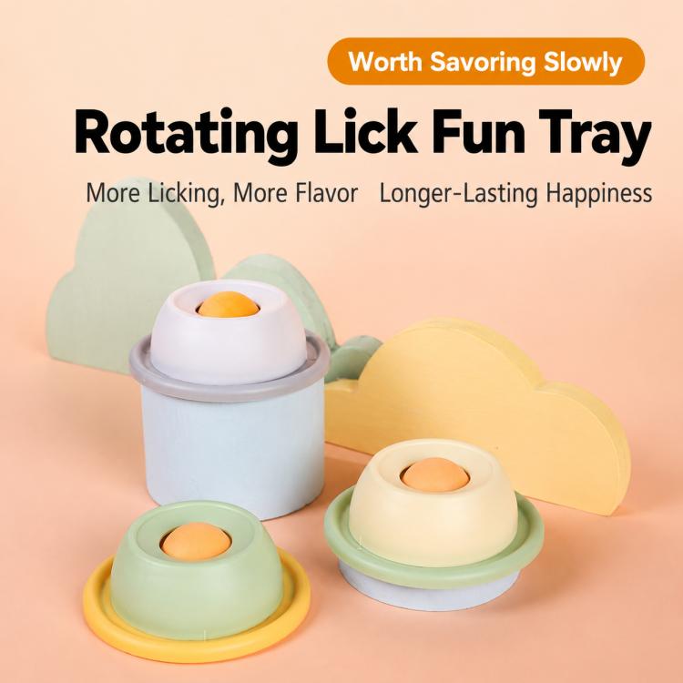 Rotating Slow Feeder Cat Treat Bowl Puzzle Toy