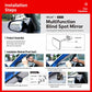 Car Auxiliary Mirror Multifunctional Square Reversing Mirror, Front Row, Back Row