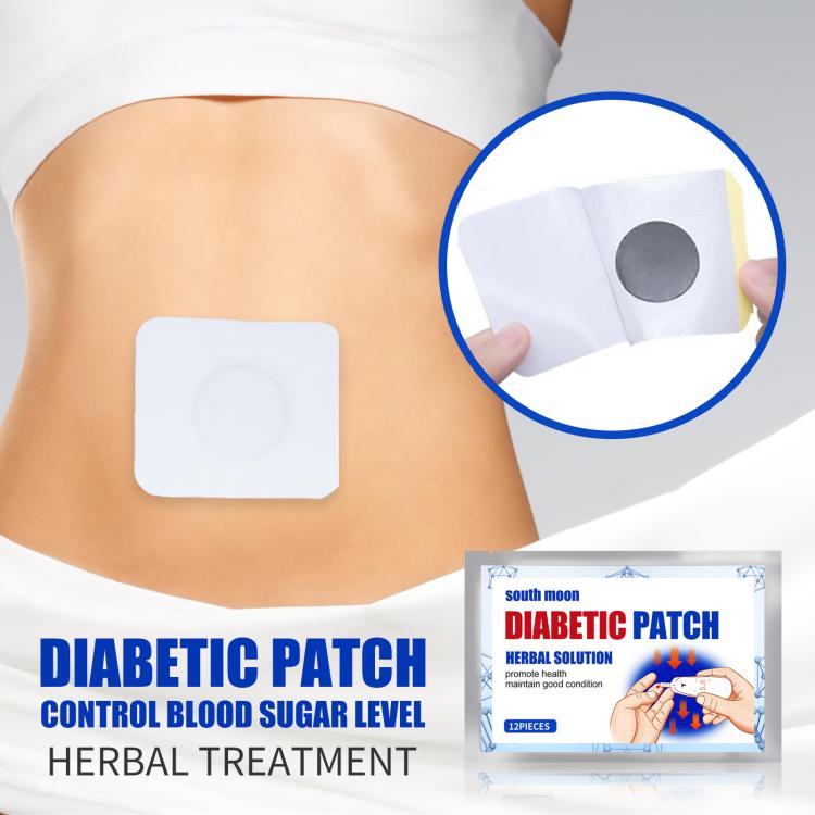 White square adhesive patch placed on bare abdomen, circular center mesh