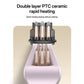 Hair straightener brush with open internal heating barrel and multiple comb tines