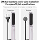 Hair straightener brush with dual standard cords for European and British plugs
