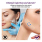 Face lifting patch shown on skin with blue dotted patch areas