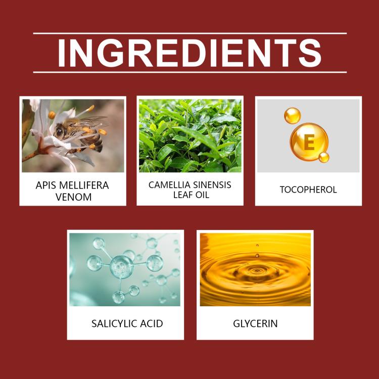Hydrating care patch ingredients panel with listed components