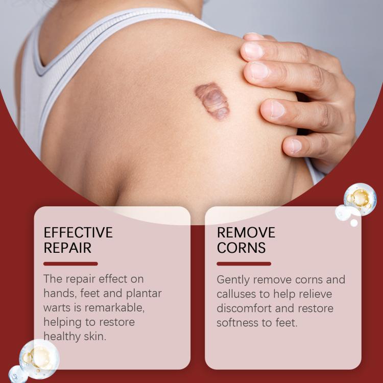 Hydrating care patches being applied to skin with a visible brown dot