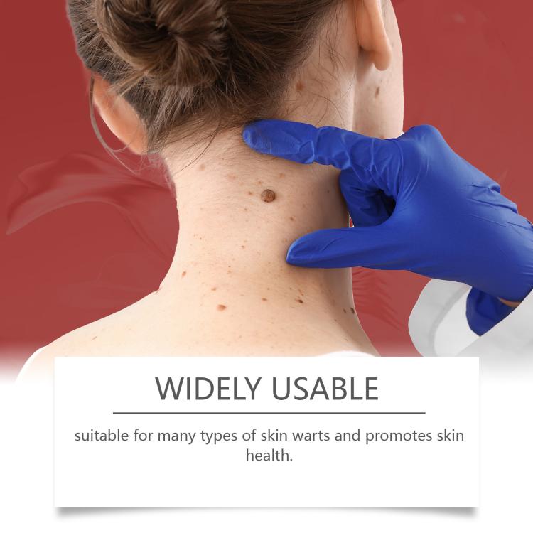 Hydrating care patch applied on neck area by gloved hand