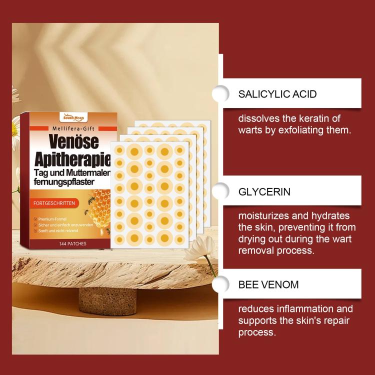 Hydrating care patch box and stacked patches with ingredient list callouts