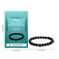 South Moon magnetic beaded bracelet, black bead strand shown in two lengths