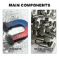 South Moon magnetic bracelet components: magnet and metal alloy pieces