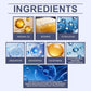 Ingredients infographic for liposomal NAD+ patches: mineral oil, beeswax, petrolatum