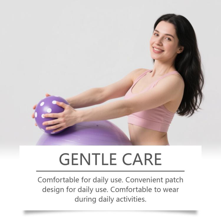 Gentle care benefit card for NAD+ patches focused on comfortable daily wear