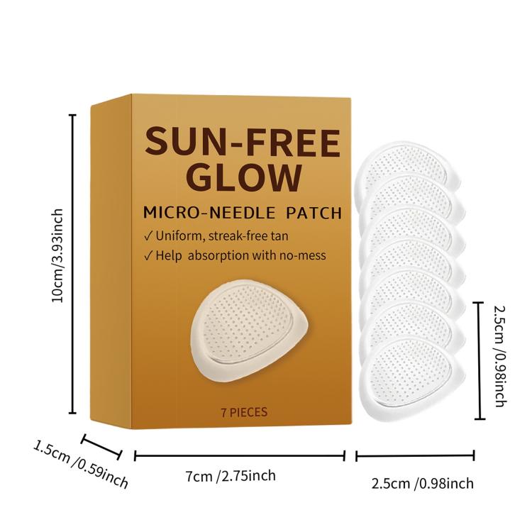 Micro-needle patch kit with 7 adhesive patches, size markers, and product box