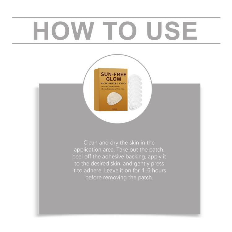 How-to-use guide for micro-needle patches with peel-off, press, and timing steps