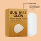 Sun-free micro-needle patch kit with box and row of white adhesive patches