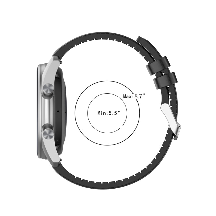 22mm Silicone Leather Replacement Strap Watchband for Samsung Galaxy Watch 3 45mm, For Samsung Galaxy Watch 3 45mm