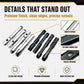 Premium car door handle covers with clean edges and carbon-fiber texture, 4-piece