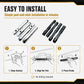 Car door handle protective covers with peel-and-stick backing, chrome and black