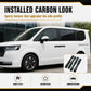 Installed carbon-look car door handle covers on a white van, four-piece set