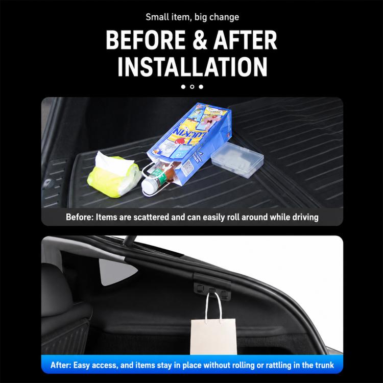 Car Trunk Side Hooks For Tesla Model Y L, For Tesla Model Y L