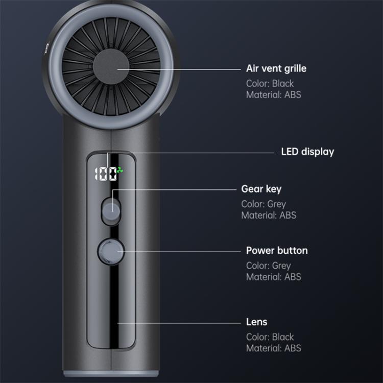 Cordless vacuum handle with air vent grille and LED display control buttons