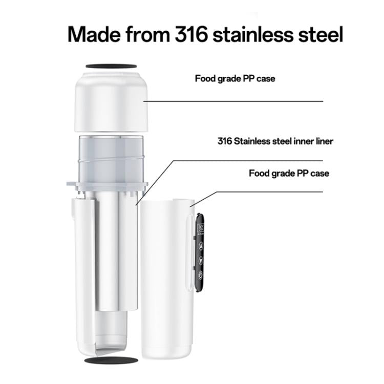 Yesido electric heating water cup with 316 stainless steel liner, white