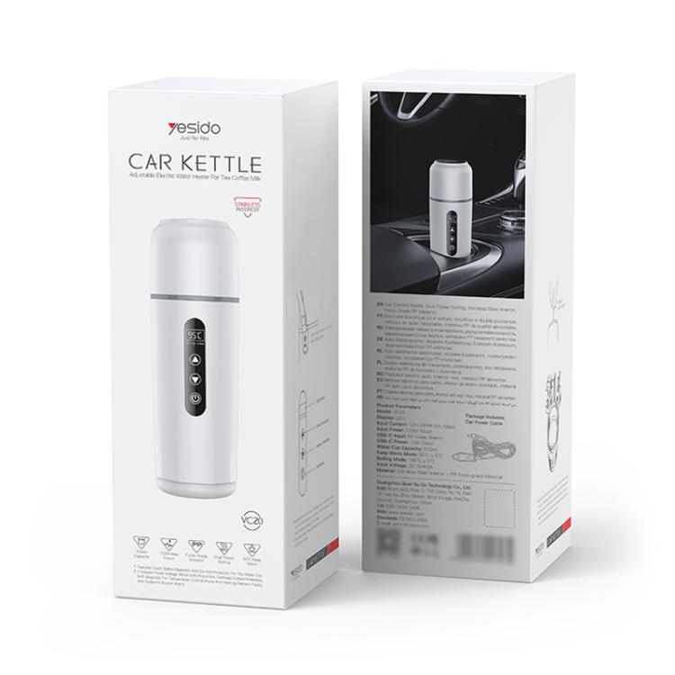 Yesido boxed electric heating water cup with white bottle and control panel