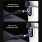 Electric car heating water cup showing adapter port and connected Type-C cable