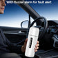 Electric car heating water cup in hand, white body with LED control panel