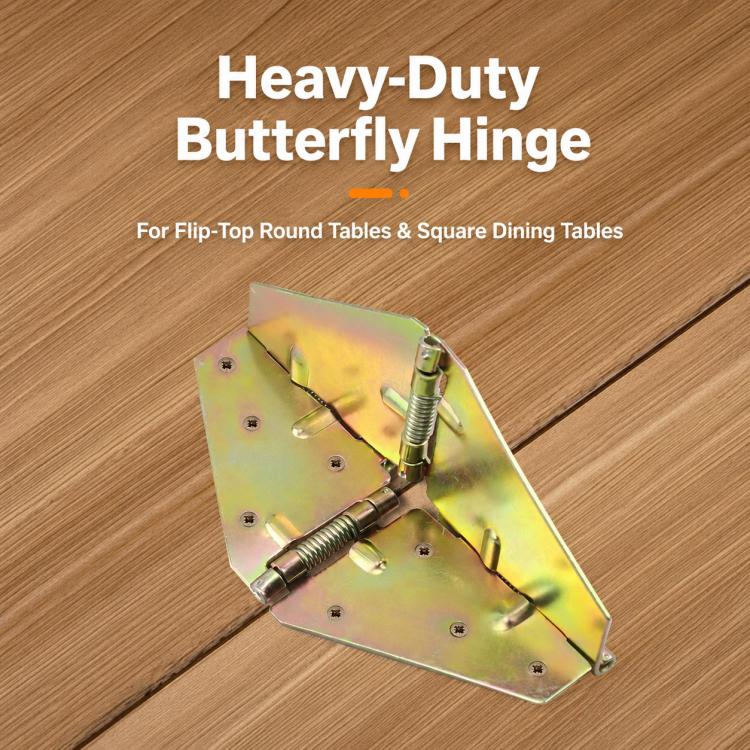 Butterfly-Shaped Folding Metal Hinge Furniture Hardware Accessories, Small, Large