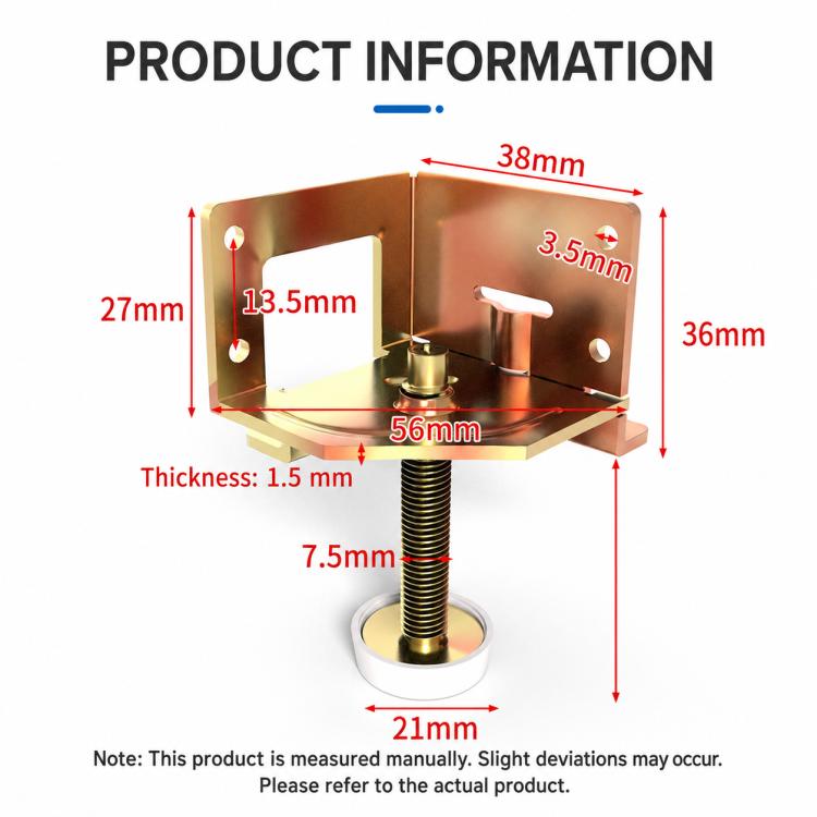 Adjustable Cabinet Leveling Feet, Threaded Lifting Leveler Bracket
