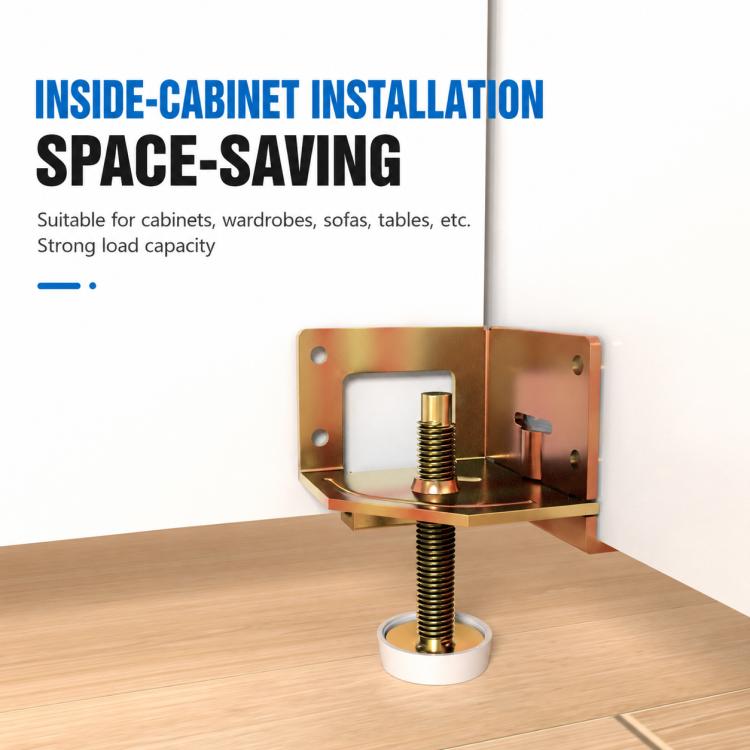 Adjustable Cabinet Leveling Feet, Threaded Lifting Leveler Bracket
