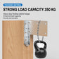 Heavy-duty floating cabinet hanger bracket with chain and perforated steel mounting plates