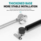 Cabinet gas strut with silver cylinder, black rod, and round mounting plate