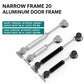 Cabinet gas strut set with silver and black cylinders and mounting brackets