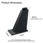 Black adjustable angled cabinet leg, 80mm height, with mounting plate and base