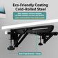 Black steel desktop extension tray bracket with mounting arms and clamp pieces