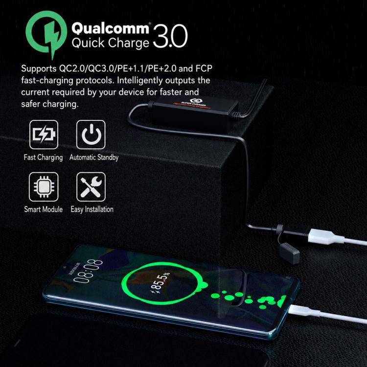 Motorcycle SAE Single USB Port Fast Charging Charger