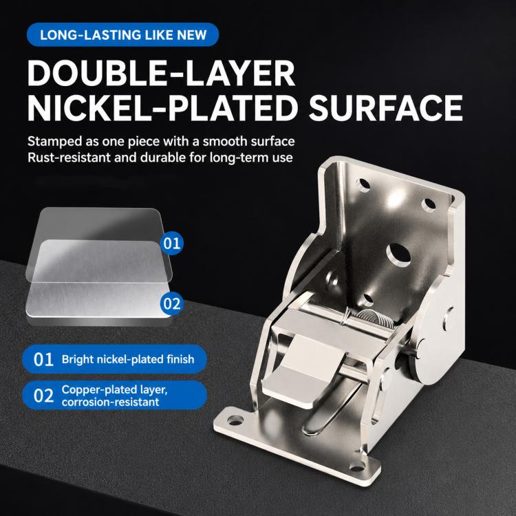 Multifunctional Foldable Hinge with Self-Locking Switch, 0-90 Degrees, 0-180 Degrees